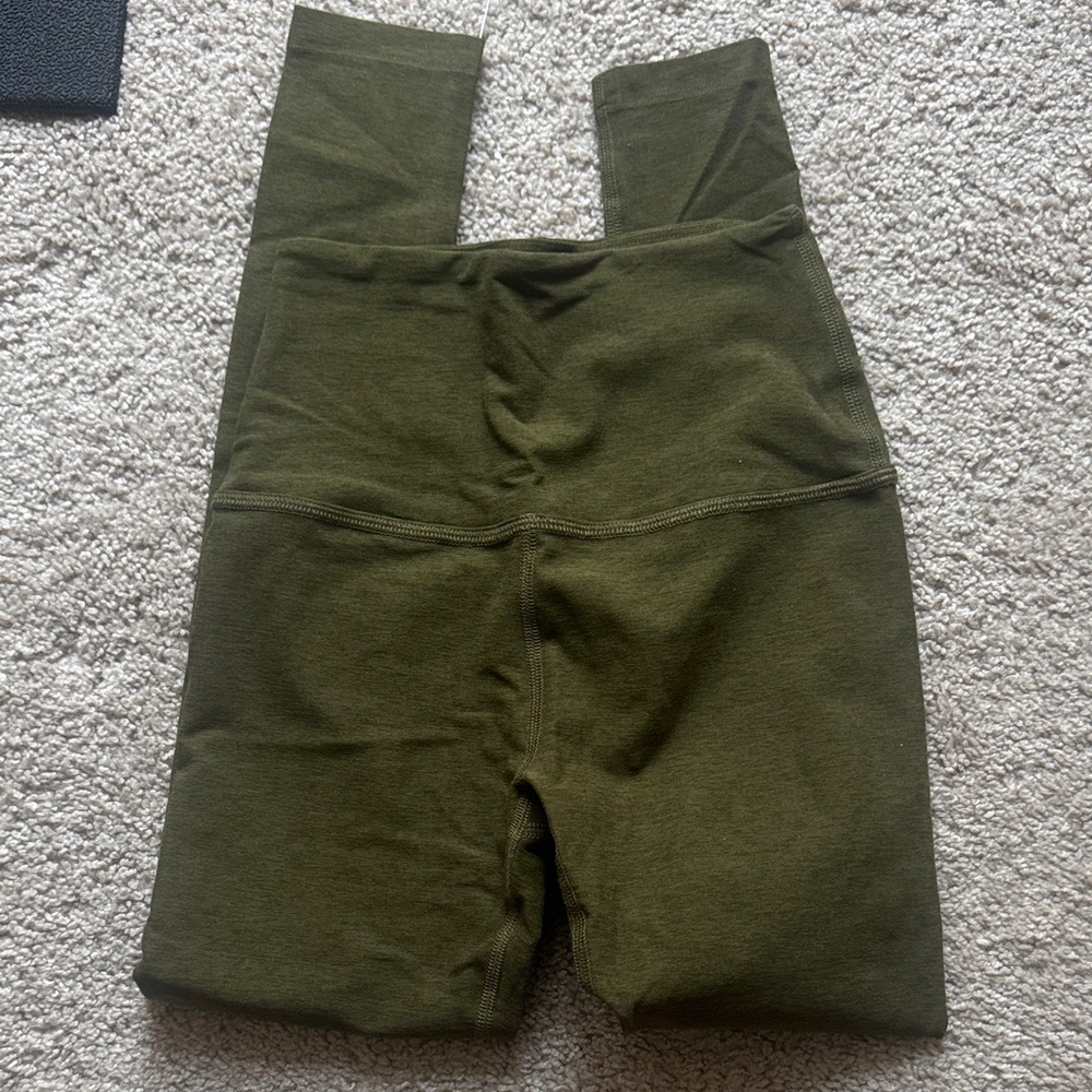 Deep Olive Green Spacedye Caught in the Midi High Waist Leggings